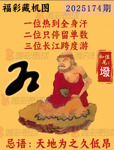 福彩3D25174期藏机图解析 一图解胆