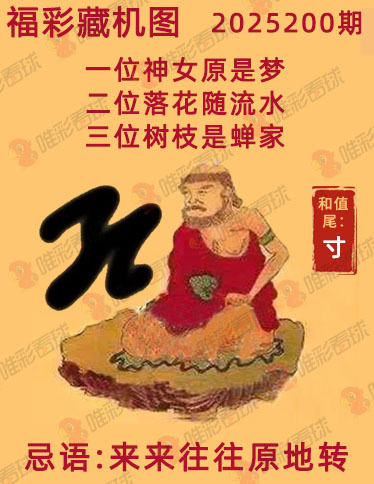 福彩3D25200期藏机图解析 一图解胆